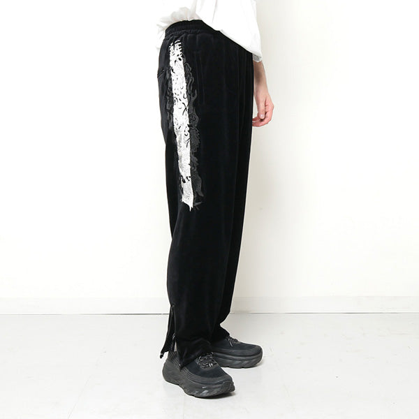LINED CHAOS EMBROIDERY TRACK PANTS