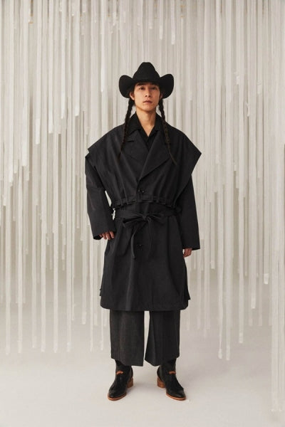 POWER SHOULDER TRENCH COAT