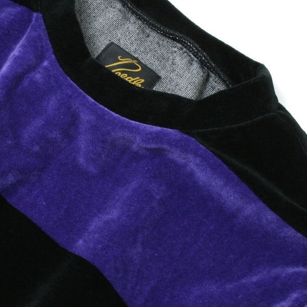 Crew Neck L/S Tee - C/Pe Velour / Stripe