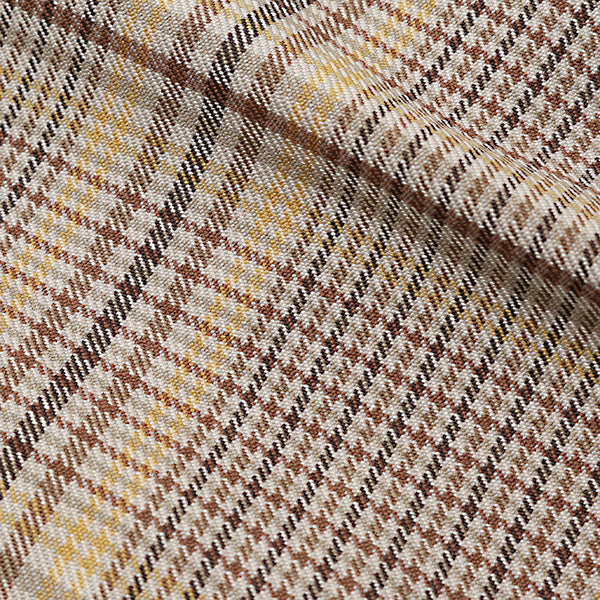 WOOL SERGE CHECK NARROW SLACKS