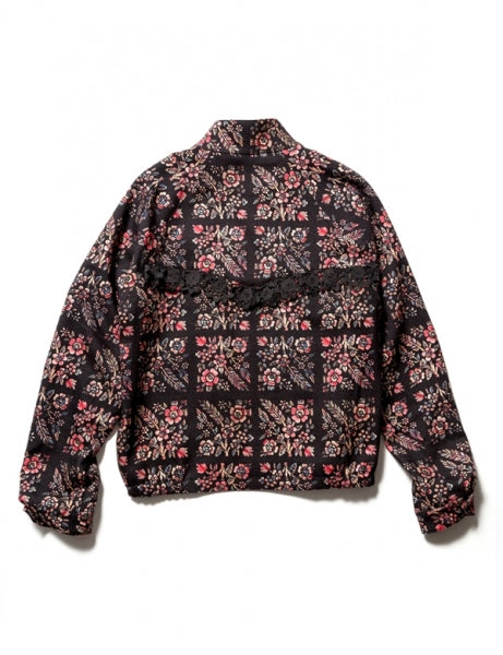 FLOWER PATTERN FRINGE JACKET