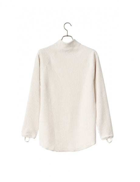 KNIT CORDUROY MOCKNECK