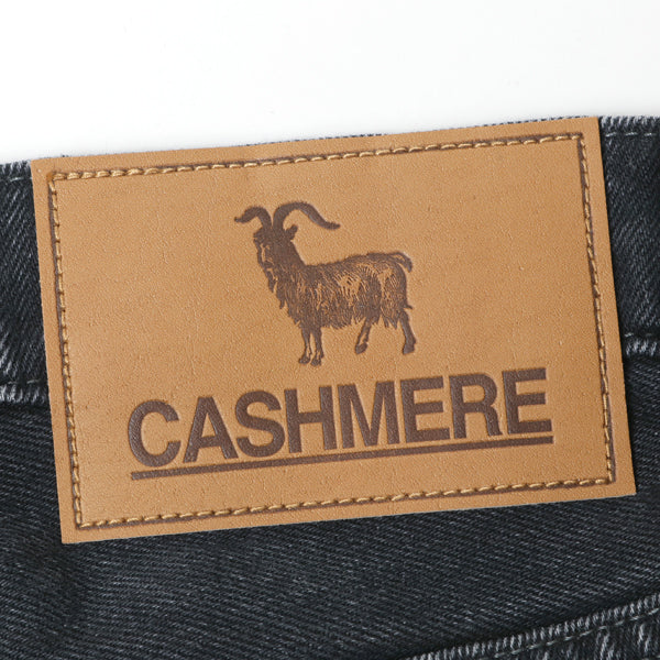 CASHMERE DENIM WIDE TAPERED TROUSERS