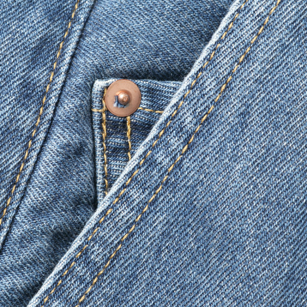 CASHMERE DENIM WIDE TAPERED TROUSERS