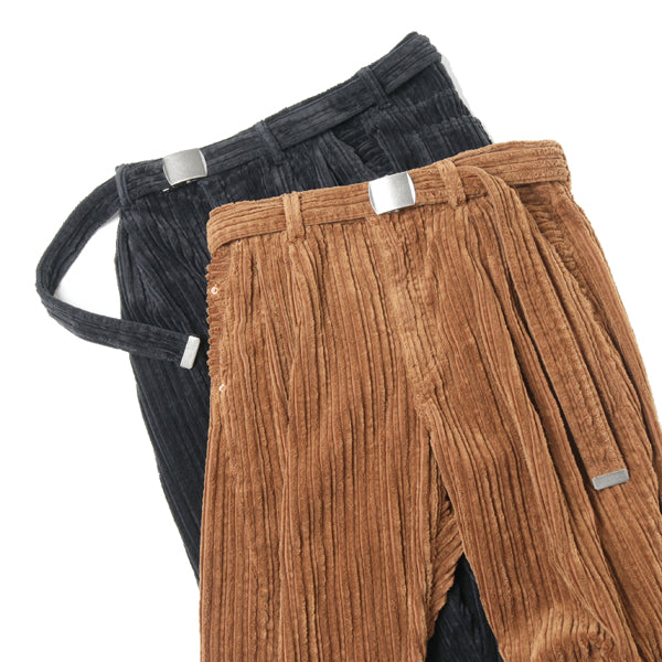 CORDUROY WIDE TAPERED TROUSERS