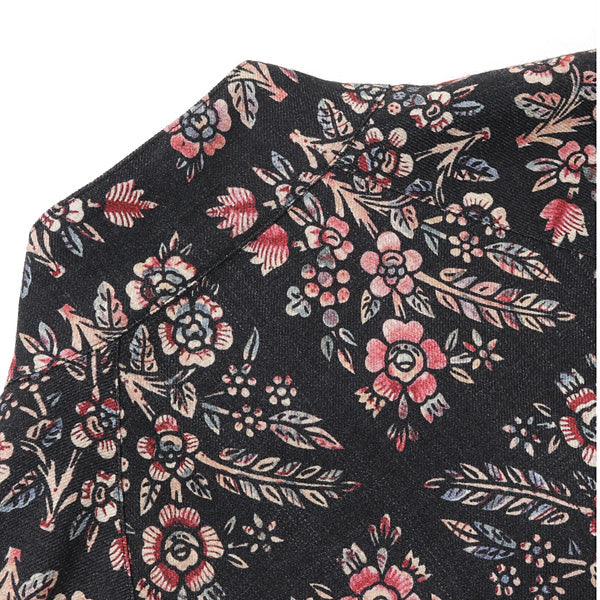 FLOWER PATTERN FRINGE JACKET