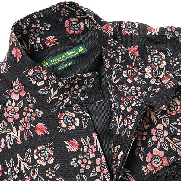 FLOWER PATTERN FRINGE JACKET
