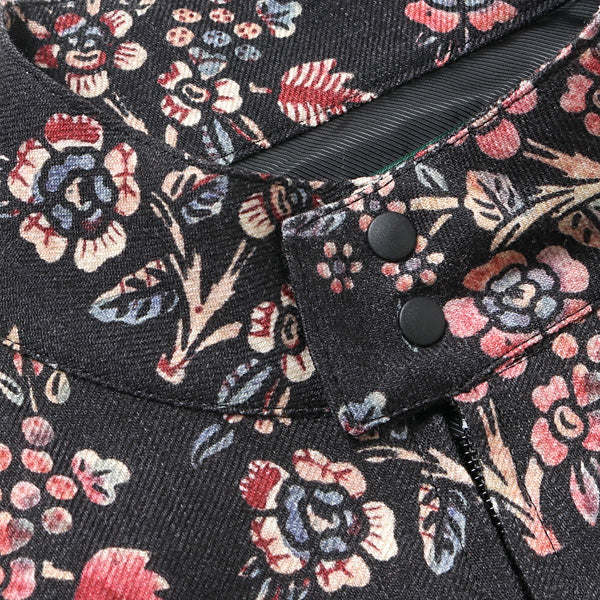 FLOWER PATTERN FRINGE JACKET