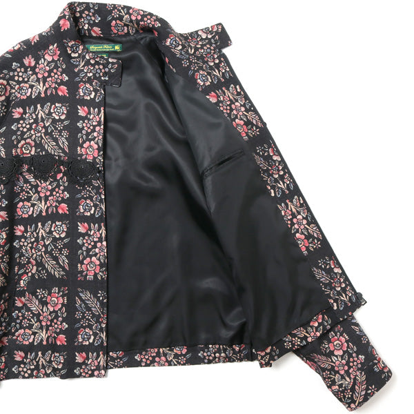 FLOWER PATTERN FRINGE JACKET