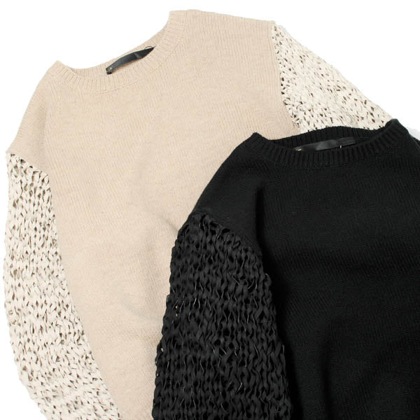 Suede net knit