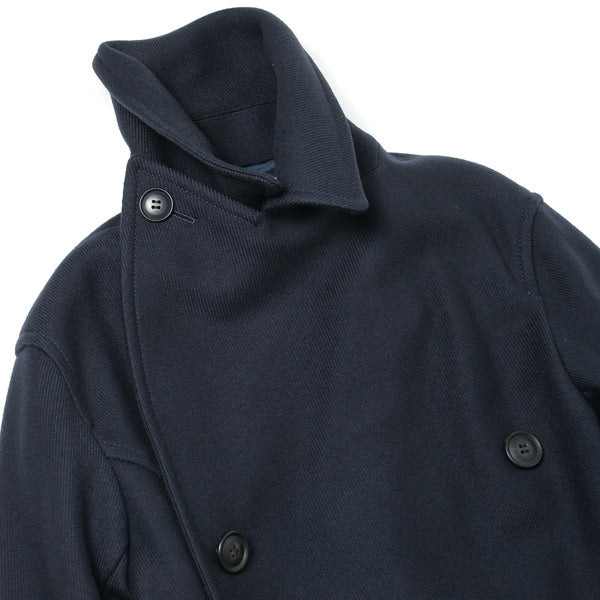 diagonal melton conv ex shaped pea coat
