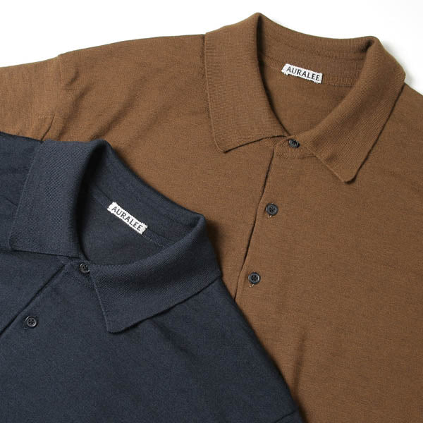 WOOL CASHMERE HIGH GAUGE KNIT POLO