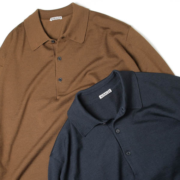 WOOL CASHMERE HIGH GAUGE KNIT POLO