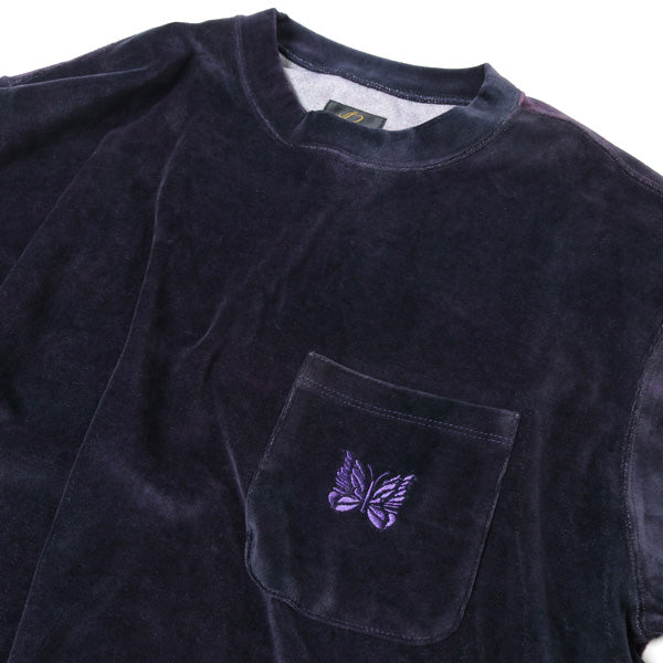 L/S Crew Neck Tee - C/Poly Velour / Uneven Dye