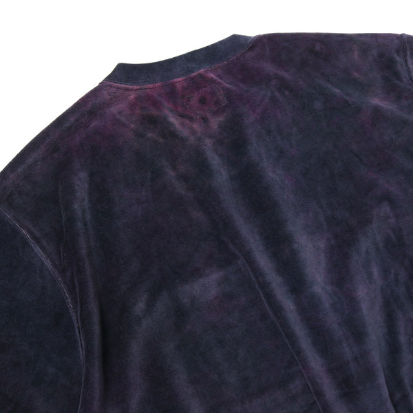 L/S Crew Neck Tee - C/Poly Velour / Uneven Dye