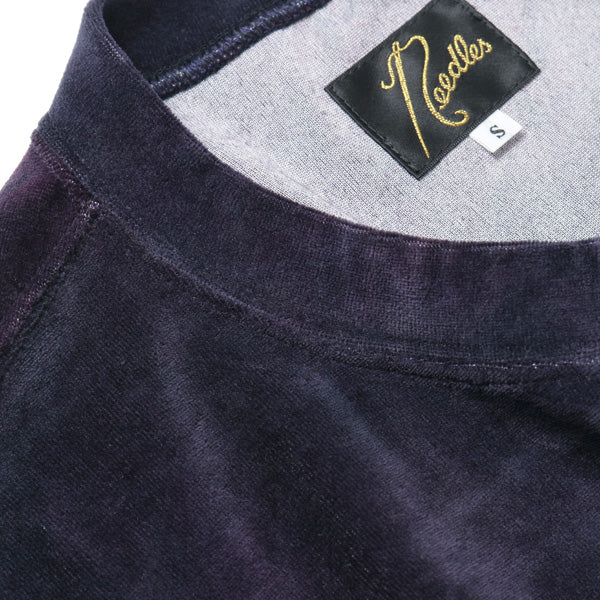 L/S Crew Neck Tee - C/Poly Velour / Uneven Dye