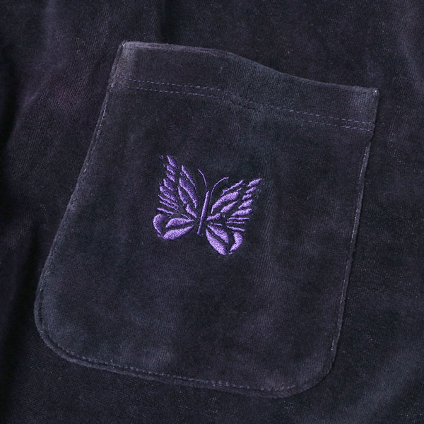 L/S Crew Neck Tee - C/Poly Velour / Uneven Dye