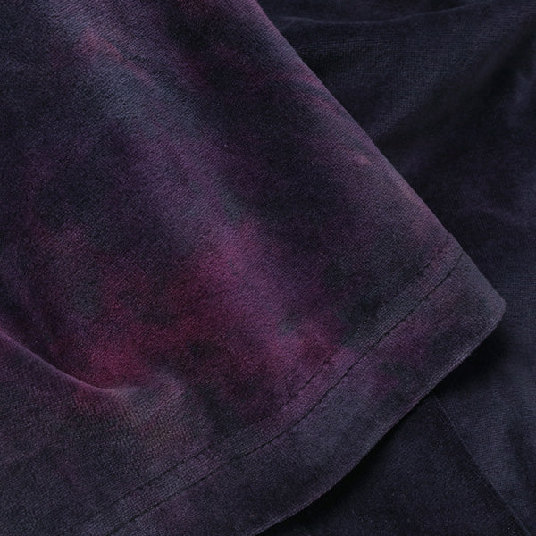 L/S Crew Neck Tee - C/Poly Velour / Uneven Dye