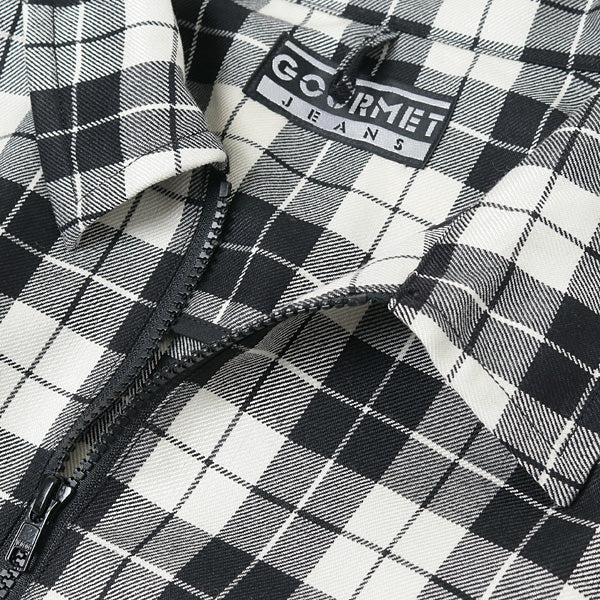 ZIP POLO(BLACK CHECK)