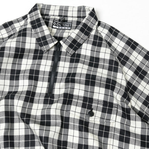ZIP POLO(BLACK CHECK)