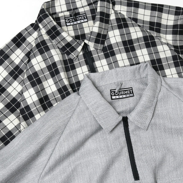 ZIP POLO(BLACK CHECK)