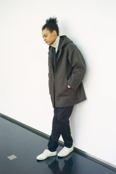 HEAVY MELTON HOODED COAT