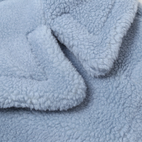 wool boa half pea coat