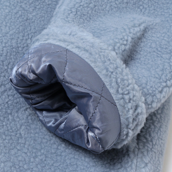 wool boa half pea coat
