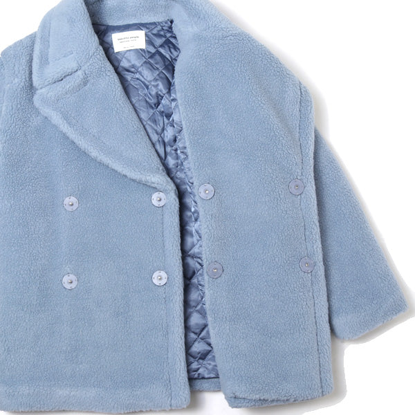 wool boa half pea coat