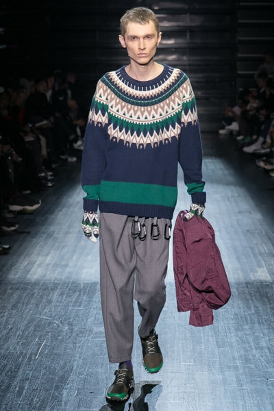 ROULD YOKE MULTI JACQUARD KNIT