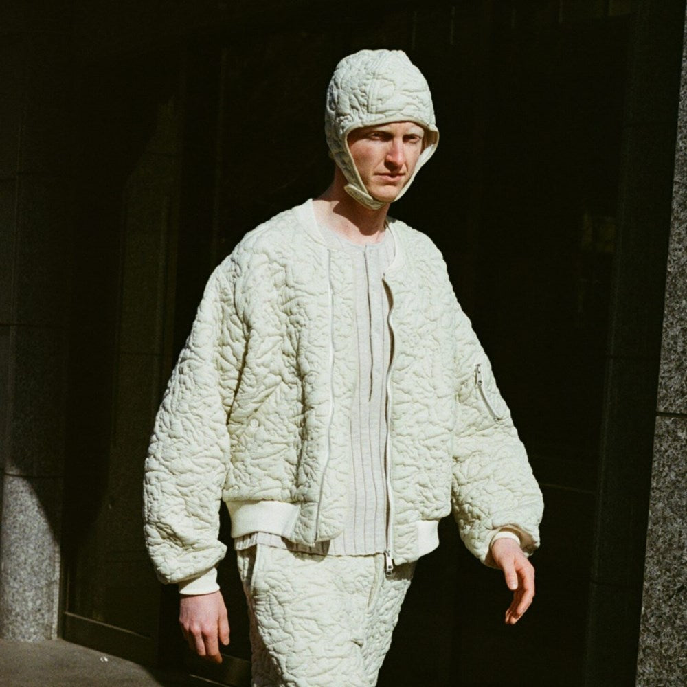 Leaves Quilted Jacquard Jacket