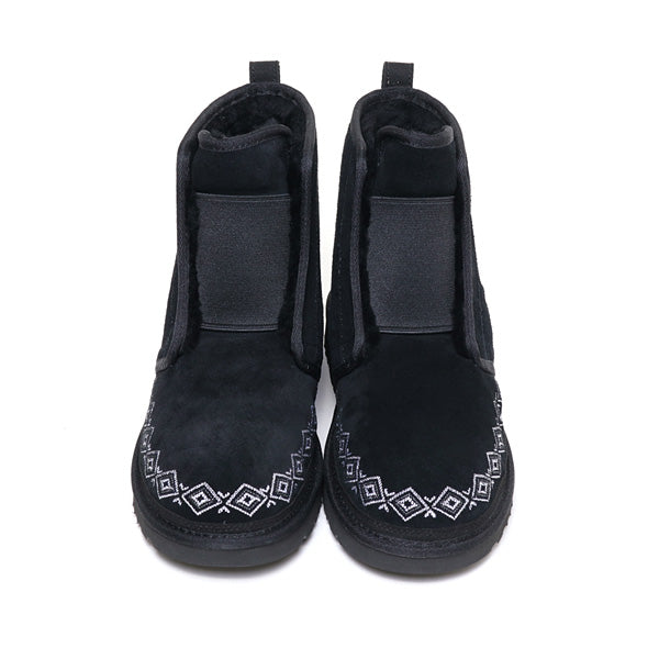 WM × UGG EMBROIDERED FRONT GORE BOOTS