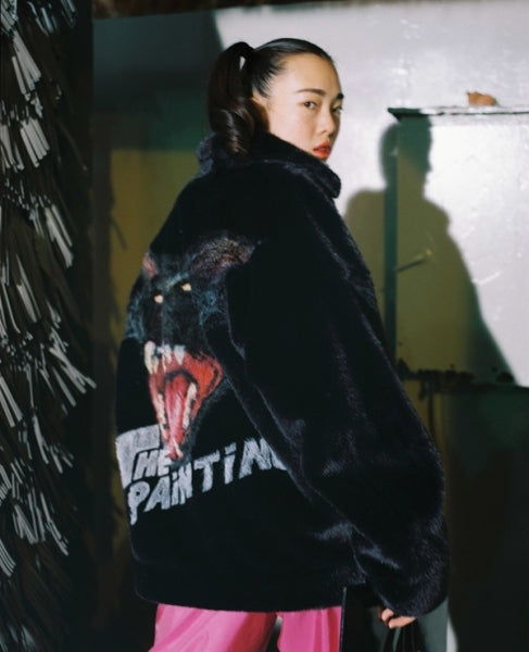 HAND-PAINTED FUR JACKET