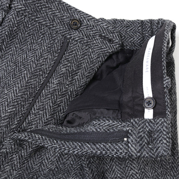 FRONT PLEATED PEGTOP HARRIS TWEED
