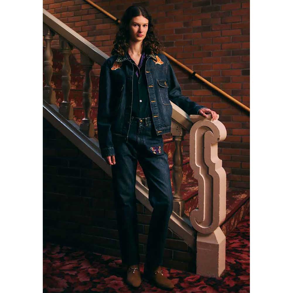 Papillon Emb. Jean Jacket - 12oz Denim