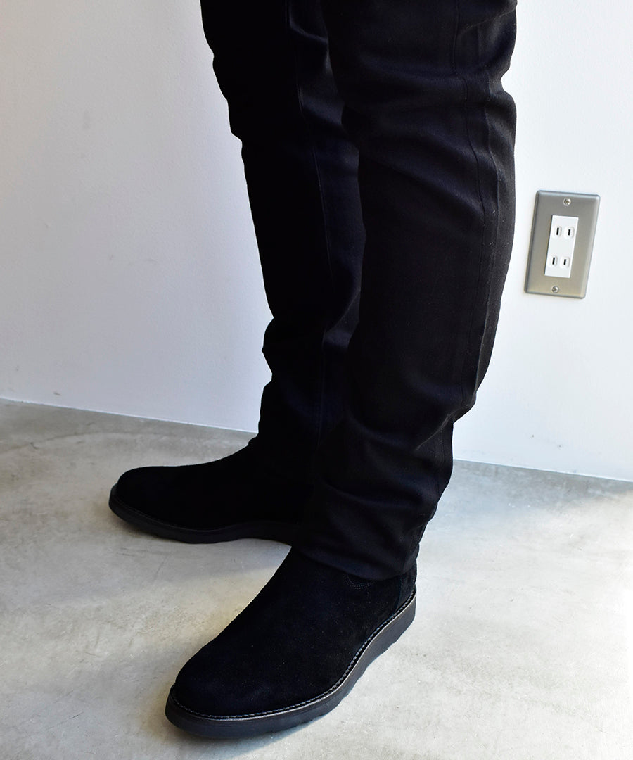 Suede Leather Back Zip Boots