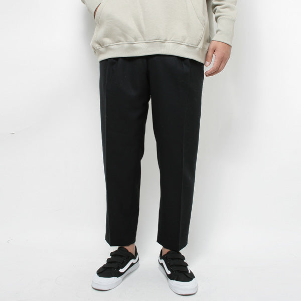 1TUCK PEGTOP ORGANIC WOOL WORSTED JAPAN FLANNEL