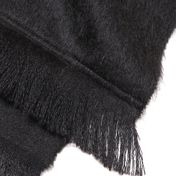 STOLE NATURAL ALPACA W-CLOTH BEAVER