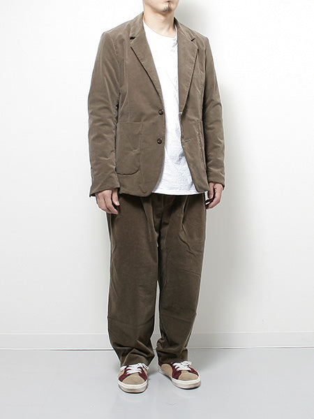Velveteen Stretch Tuck Wide Pants
