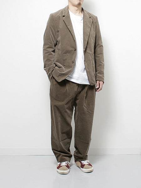 Velveteen Stretch Tuck Wide Pants