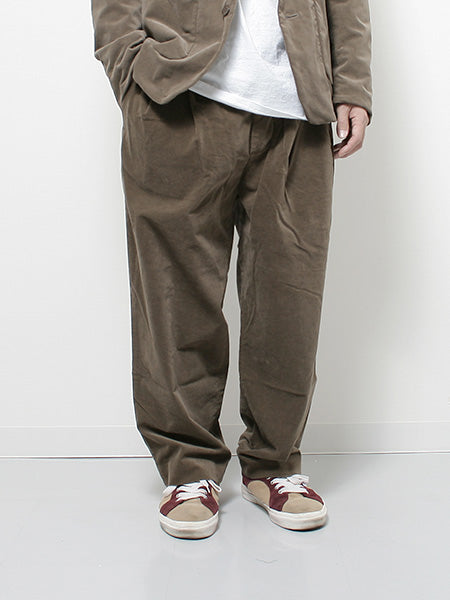 Velveteen Stretch Tuck Wide Pants