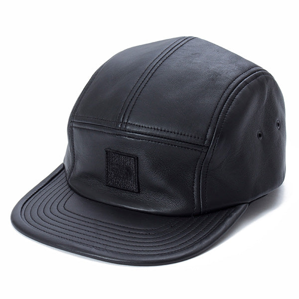 Leather Field Cap / BLACK