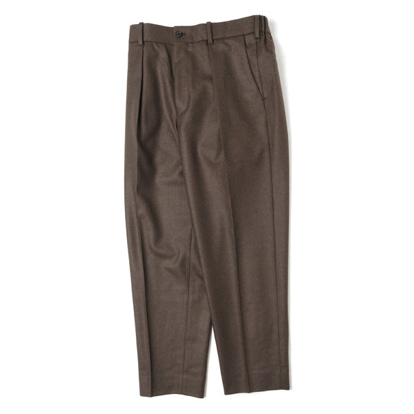 FRONT PLEATS PEGTOP ORGANIC WOOL JAPAN FLANNEL