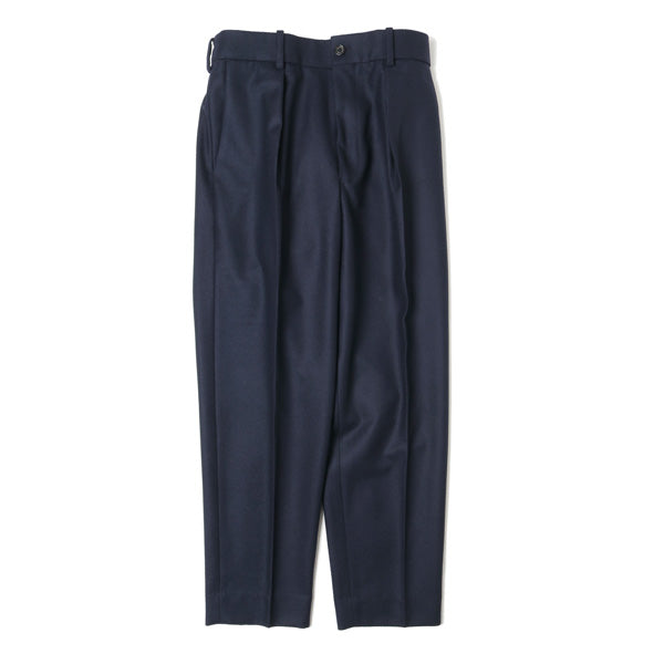 FRONT PLEATS PEGTOP ORGANIC WOOL JAPAN FLANNEL