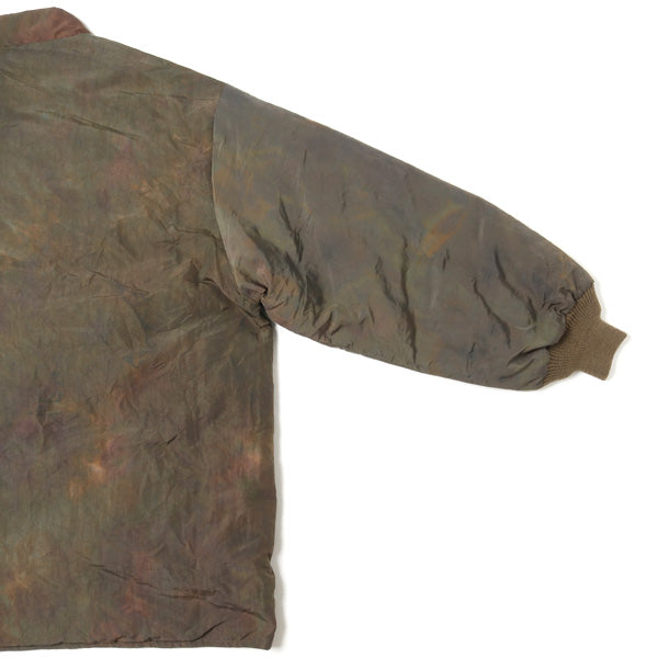 Stand Collar Down Sur Coat-Nylon Tussore/UnevenDye