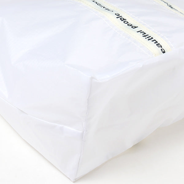 sail cloth logo tape tote
