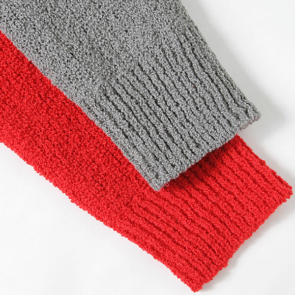 british wool side zipper pullover