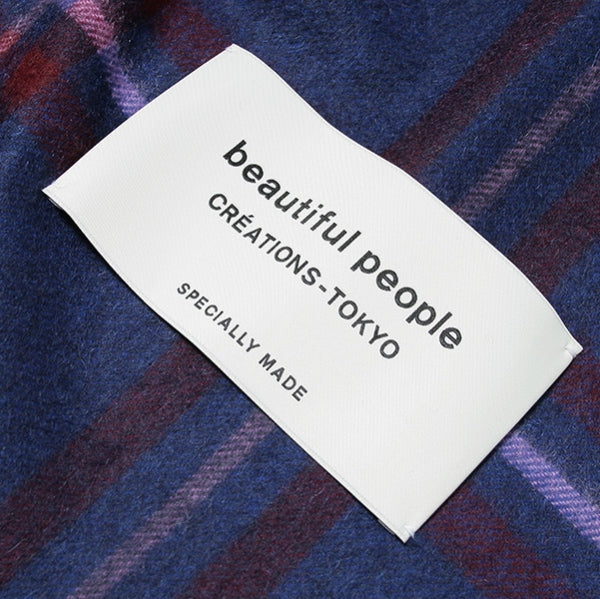 johnstons×bp cashmere stole(BLUE)