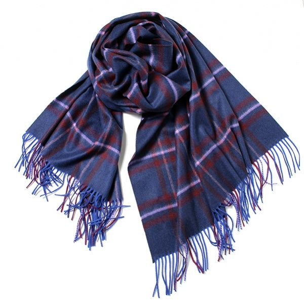 johnstons×bp cashmere stole(BLUE)