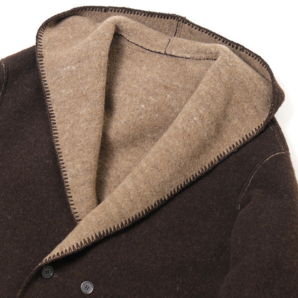 TARANUI WOOL BLANKET CLOTH HOODED COAT